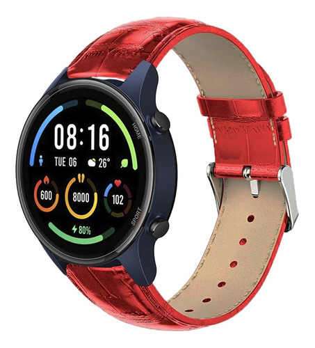 Correa Piel Premium Tpo Crocodile Para Xiaomi Mi Watch Color