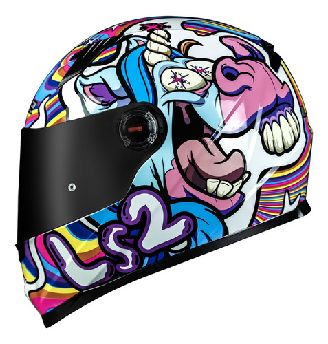 Capacete Fechado Ls2 Ff358 Masculino + Viseira Fumê Original