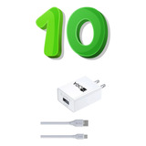 Kit De 10 Pza 1hora Cargador Universal Usb V8 2.4a