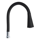 Pico Cono Canilla Cocina Flexible Silicona Negro Repuesto