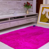 Tapete Sala Quarto Peludo 3,00x2,00 Shaggy Casa Laura Enxovais Pink