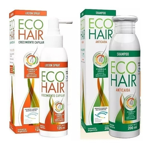 Combo Ecohair Loción Crecimiento Capilar + Shampoo Anticaída