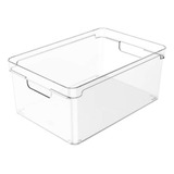 Organizador Empilhável 30x20x13cm Transparente Com Alças -ou