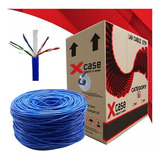 Bobina De Cable Red Utp Cat 6 305 Metros 0.57 Mm Color Azul