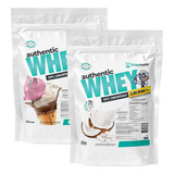 Kit 2 Authentic Whey 900g Napolitano + Sorvete Coco - Wise