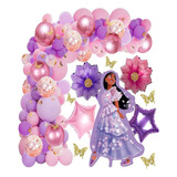 Globos De Cumpleaños Decoración Isabela Kit Fiesta 120 Pza