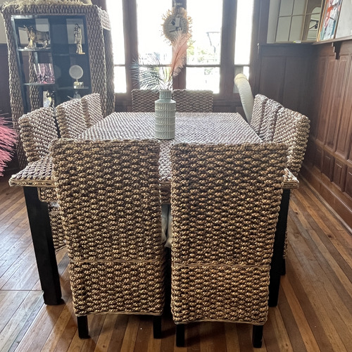 Comedor Para 10 Personas En Rattan Natural