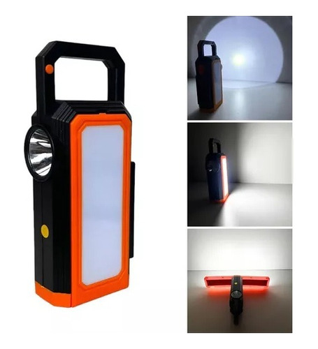 Lámpara Linterna Led Solar Recargable Camping Usb