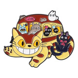 Pin Broche Metálico Gato Bus Mi Vecino Totoro Ghibli Anime
