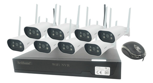 Kit Camaras Nvr 8 Ch Exterior Inalambricas Wifi 