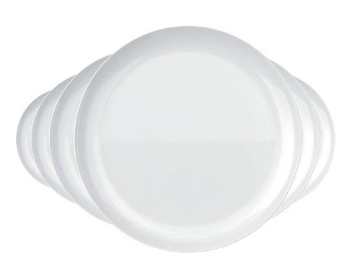 Juego De Platos Planos Blanc Opaline Duralex Nadir, 6 Piezas