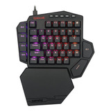 Teclado Mecânico De Uma Mão Diti Rgb Switch Preto