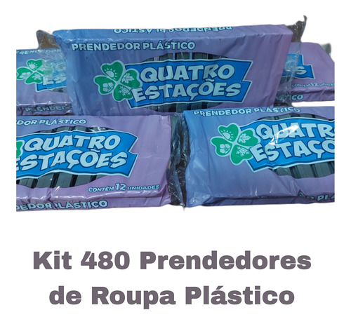 Kit 480 Prendedor De Roupa Plástico Pregador Varal Atacado