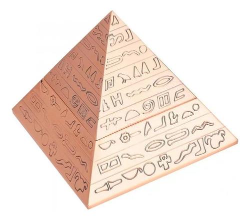 Cenicero De Metal Vintage Pirámide Tallada Egipcia Tamaño