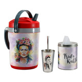 Set Kit Terere Termolar Bidon Termico, Frida Kahlo
