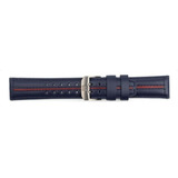 Extensible Para Reloj De Pulsera Luminox F22 Cuero Azul - 24mm De Ancho