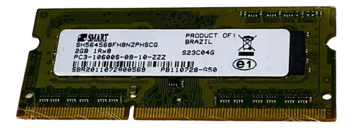 Memoria Smart Ddr3 2gb Pc3-10600s 1rx8 Notebook 1.5v