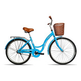 Bicicleta Urbana Femenina Black Panther Urbana Sahara R26 Freno Contrapedal Color Azul Con Pie De Apoyo
