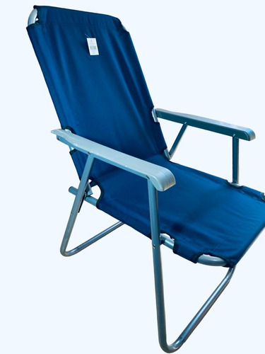 Cadeira De Praia Alumínio Reforçada Até 120kg Aço Camping