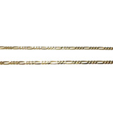 Cadena De Oro Amarillo Con Diamantado Platinado De 14k 55cm 
