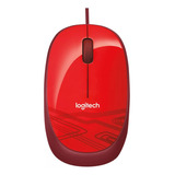 Mouse Logitech M105 Usb 1000 Dpi Diseño Ambidiestro Rojo