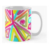 Taza X4 Mosaico De Color Calidad Premium