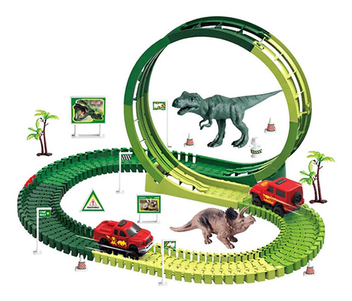 Juego De Juguete De Pista De Dinosaurio Diy Juego 108 Piezas