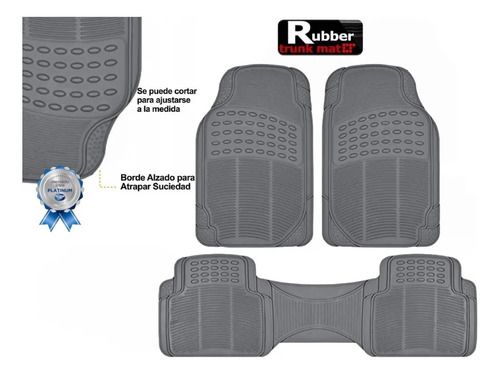 Tapetes 3pz Uso Rudo Gris Chevrolet Aveo Rd 2017