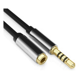 Cabo Extensor P3 4 Vias Para Microfone Celular Headset 1m