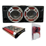 2 Woofers Doble X 12´´ + 4tweeter + Cajon+ Potencia 4000w