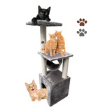 Torre Rascador Para Gatos Multinivel Con Juguete - 93.5cm