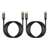 2 Cables Usb C A, Displayport, Usb C, Thunderbolt 3 A, Dp C