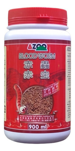 Azoo Alimento Blood Worm 900 Ml 55 Gr Gusano Rojo 