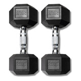 Set 2 Mancuernas 25 Lb 11.33 Kg C/u, Pesas Hexagonales Gym