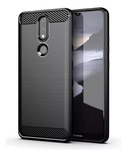 Funda Fibra De Carbono Para Nokia 5.1 Plus Reforzada Premium