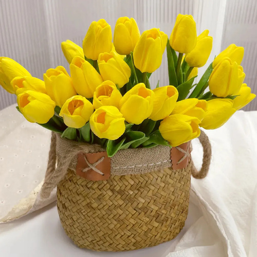 30 Flores De Tulipán Artificiales.decoración Bodas Hogar