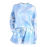 Conjunto Moletinho Tie-dye / Shorts E Blusa Plus Size