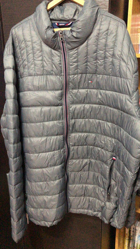 Campera Pluma Tommy Hilfiger - 3xl Gris