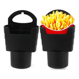 2pcs Black Fast Food French Fries Cup Plastic Phone Mount Ho