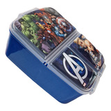 Vianda Hermética Lunchera X3 Divi. Avengers Marvel Lic.ofic.