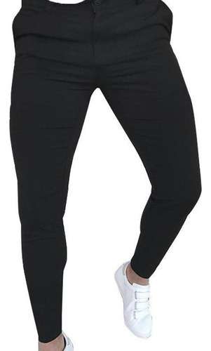 Pantalones Lisos Para Hombre Casual Formal Cremallera Cargo