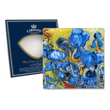 Carmani 5x5 Placas Decorativas De Vidrio, Van Gogh Irises Pi
