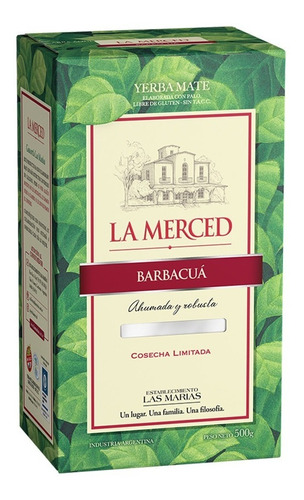 Yerba Mate Barbacua La Merced 500g C/ Palo Original Sin Tacc