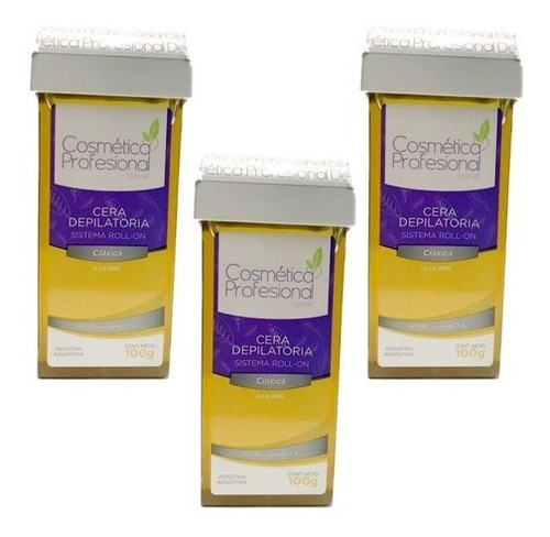 Ceras Roll-on Cosmetica Profesional X 3 Unidades