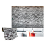 Papel Tapiz Con Adhesivo 70cm*2,5mts Vinilo Adhesivo Color Piedra Laja Gris 70 Cms X 2.5 Mts