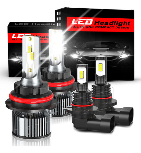 Kit Faros Luz Led 9006 9007 30000lm For Dodge Haz Alta/baja