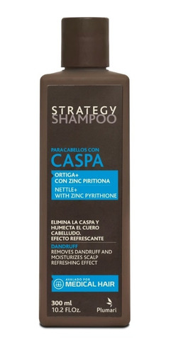 Shampoo Hombre Cabellos Con Caspa 300ml Strategy Plumari