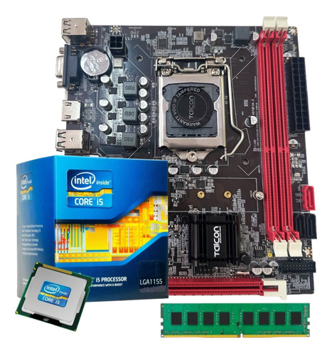 Kit Upgrade Placa Mãe + Processador I5 3.60ghz + Memória 8gb