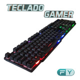 Teclado Iluminação Led Colorido Gamer Usb 2.0 Gk-41 Fy