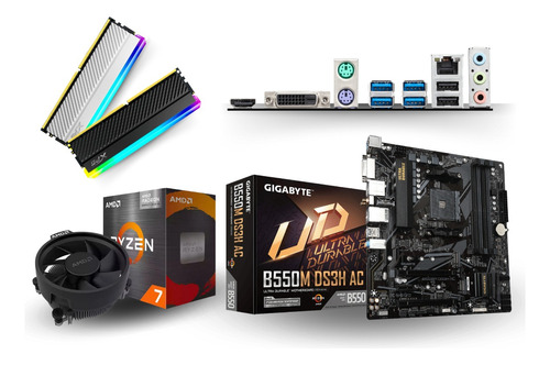 Kit Actualización Ryzen 7 5700g/ B550 Ds3h/ 16gb